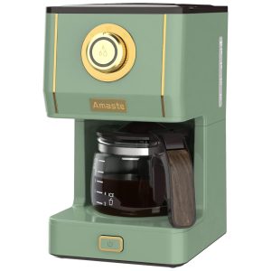 Máquina de Café Expresso Retrô 740mL com 3 Modos de Preparo 110V Amaste Verde