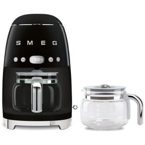 Cafeteira Smeg 50s Retro com Jarra de Vidro Extra - Preto