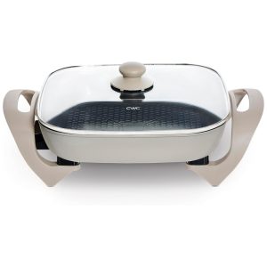 Frigideira Elétrica COOK WITH COLOR 30 cm x 425 cm Antiaderente 1400W Livre de Substâncias Nocivas Tampa de Vidro Controle de Temperatura