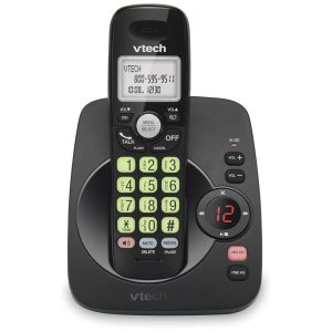 Telefone Residencial sem Fio VTech VG13411 DECT 6.0 com Conexão Bluetooth e Secretária Eletrônica Digital - Preto