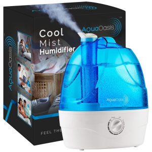 Umidificador Ultrassônico Silencioso 24H de Ação 6 Litros de Saída 110V AquaOasis Branco