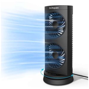 Ventilador de Torre Dr. s Lâmina 3 Velocidades Silencioso 16W 110v DR.PREPARE Preto
