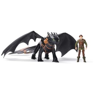 Bonecos de Ação Duo Viking Toothless e Hiccup da Dreamworks Dragons - Brinquedos Infantis para Meninos a partir de 4 anos