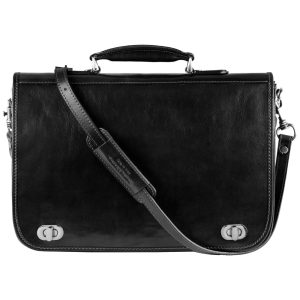Bolsa Pasta de Couro para Laptop TIME RESISTANCE 5205401 Preto