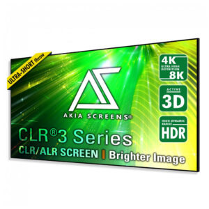 Tela de projeção fixa ALR 103" Akia Screens cinza 16:9 CLR3 4K 8K 3D para projetor ultracurto