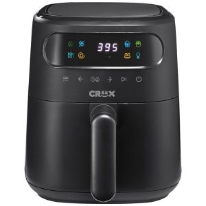 Fritadeira Elétrica Air Fryer 3L com Tecnologia TurboCrisp Controle de Temperatura e Desligamento Automático 110v 1300W CRUX Preta