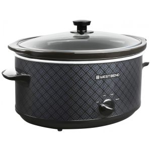 Panela Elétrica Slow Cooker West Bend Preta 57L Cerâmica Oval Tampa de Vidro 330W 110V