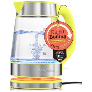 Chaleira Elétrica SpeedBoil Water 17L 1500W Vidro Borossilicato Desligamento Automático Design Ergonômico LED - Peach Street