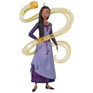 Enfeite de Natal Hallmark Keepsake Disney Wish Asha e Star Plástico Colorido 64x108x36 cm Presente para Fãs da Disney