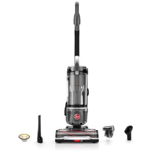 Aspirador de Pó com Fio sem Saco com Filtragem HEPA para Limpeza de Carpetes e Pisos Duros 110V Hoover UH77100V Cinza