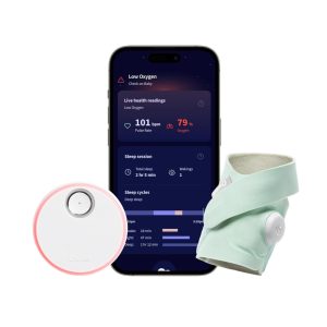 Monitor inteligente de bebê Owlet Dream Sock oxímetro de pulso infantil cor menta