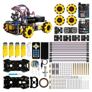 Kit Carro Robô Inteligente ACEBOTT com Controle ESP32 Rodas Mecanum e Expansão STEM para Crianças e Jovens