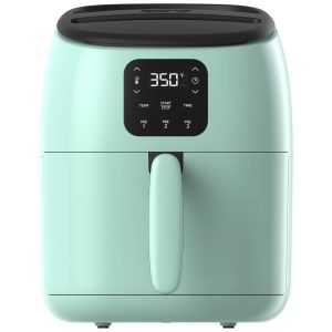 Fritadeira Elétrica AirFryer 2.6L com Painel Digital e Temperatura Ajustável 110V DASH Azul