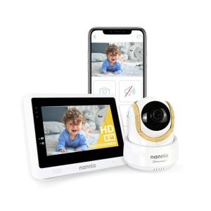 Babá Eletrônica com Câmera Monitor Tela Touch WiFi Inteligente Visão Noturna em HD Nannio Connect Smart.