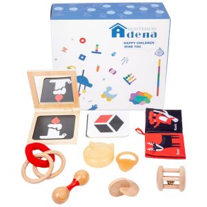 Briquedo Montessori Interativo para o Desenvolvimento do Cérebro para Bebês de 0 a 6 Meses Adena Montessori