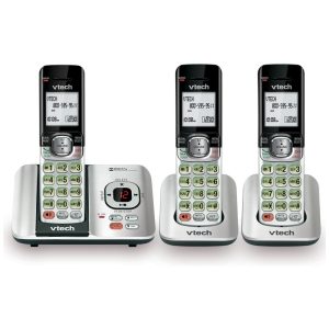 Telefone Sem Fio com Sistema de Atendimento Chamada em Espera e Display com Luz de fundo 3 Unidades VTECH