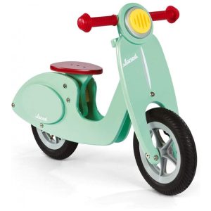 Bicicleta sem Pedal Scooter de Madeira para Crianças de 3 a 6 Anos Janod Verde