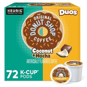 Coconut Mocha cápsulas Keurig K Cup com sabor médio 72 unidades THE DONUT SHOP 5000053536 Marrom