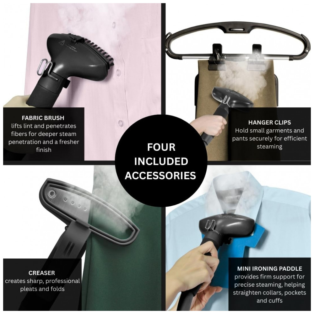 SALAV Edição Limitada da Série Profissional de Vaporizadores de Roupas Dual Bar com Pedais, Placa de Vapor em Aço Inoxidável, Cordão de Alimentação Re - Imagem 7