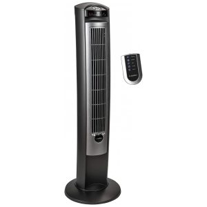Ventilador de Torre com 3 Velocidades Controle Remoto e Silencioso 110V 48W LASKO T42951 Preto e Cinza