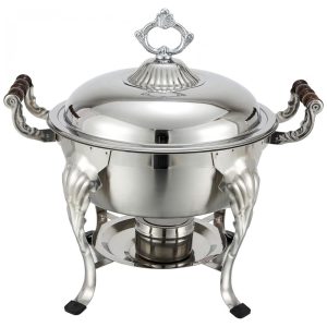 Panela Rechaud 6 L Redonda em Aço Inoxidável com Queimador Winco