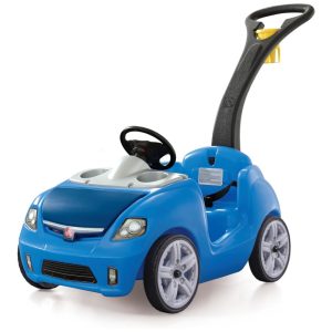 Carro de Empurrar Infantil Substituto de Carrinho de Bebê Inclui Cinto de Segurança e Buzina Suporta Até 22 kg Para Crianças de 15 a 4 Anos Step2 Azul