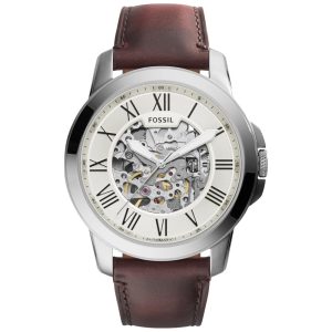 Relógio Masculino Analógico Automático Couro FOSSIL ME3099 Marrom