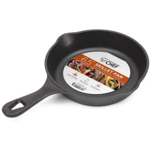 Frigideira de Ferro Fundido Pré Temperada CHEF CHFL650 Preto