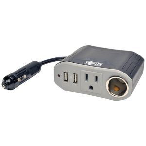 Inversor de Potência Automotivo 100Wc 1 Saída e 2 Portas USB TRIPP LITE PV100USB Cinza