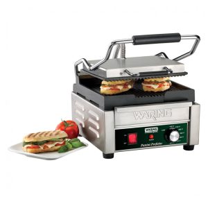 Waring WPG150B Grelhador Panini com Placas Ranhuradas - 208V