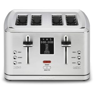 Torradeira com 4 fatias 1800W aço inoxidável 110v CUISINART CPT 740 Prateado