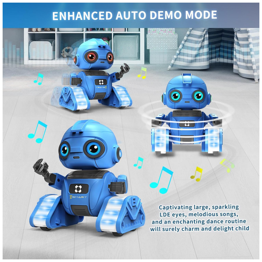 Robô Programável Azul – Dzxlin Controle Remoto 24 GHz com Projeção de Luz Dança e Sensor de Gestos para Crianças - Imagem 5
