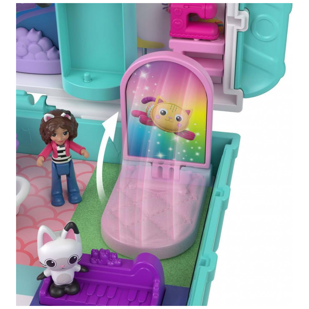Polly Pocket x Gabbys Dollhouse: Conjunto Compacto com Micro Bonecas e Playset Temático - Imagem 3