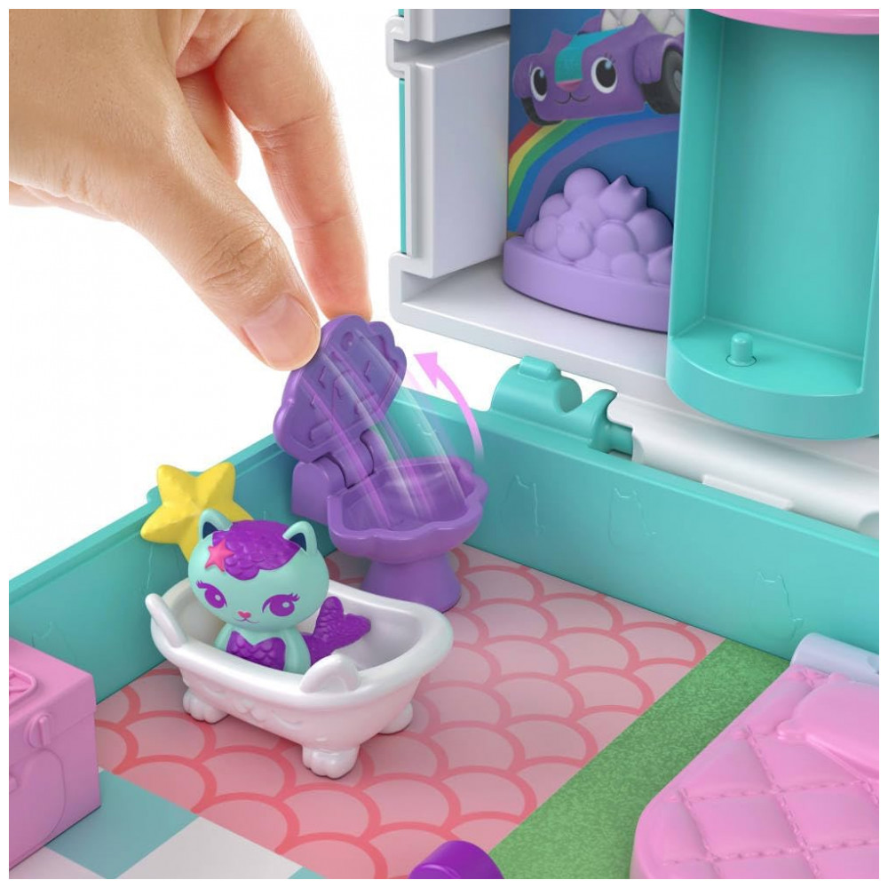 Polly Pocket x Gabbys Dollhouse: Conjunto Compacto com Micro Bonecas e Playset Temático - Imagem 5