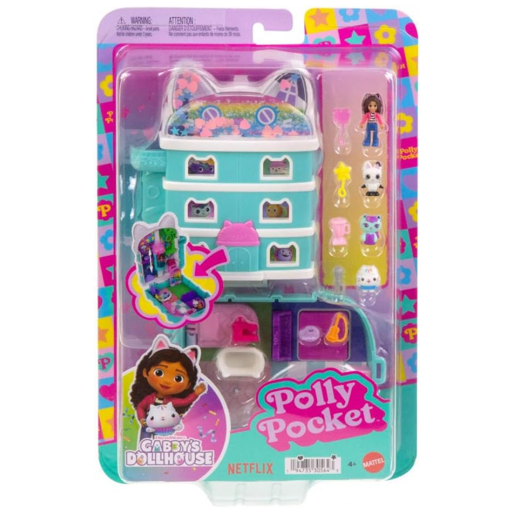 Polly Pocket x Gabbys Dollhouse: Conjunto Compacto com Micro Bonecas e Playset Temático - Imagem 8