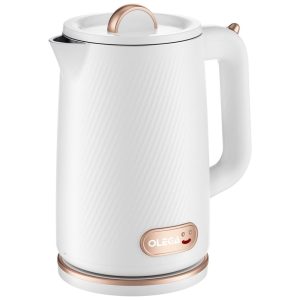 Chaleira Elétrica OLEGA 1500W 1.8L em Aço Inoxidável para Ferver Água - Desligamento Automático e Proteção Contra Ebulição a Seco