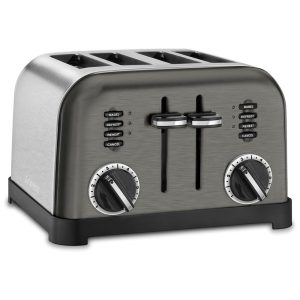 Torradeira Elétrica Metal Classic 4 Fatias Inox 110v CUISINART CPT 180BKS Preto