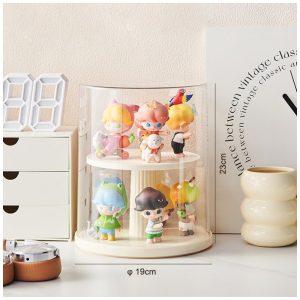 Blind BoxCaixa Surpresa Caixa de Exibição Transparente Empilhável para Colecionáveis Lego Proteção Contra Poeira Visualização de Bonecos em Dois Níveis