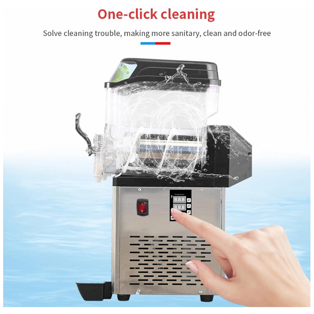 Máquina de Raspadinha Margarita Comercial para Slushie Maker de Bebidas Geladas e Smoothies com 3 Tanques de 15L Cada e Limpeza com um CliquePetfu - Imagem 6