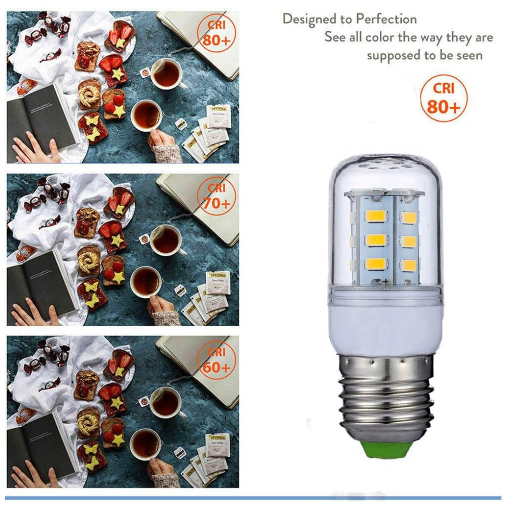 Pacote com 6 Lâmpadas de Milho LED Lxcom Lighting 5W E26E27 Base Média Equivalente a 45 Watts 24 LEDs 5730 SMD Branco Quente 3000K 450LM - Imagem 4