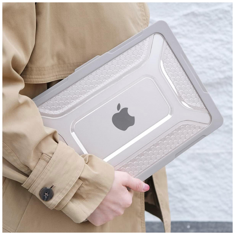 Capa Rígida Batianda Honeycomb MacBook Air 136" Cinza-Rocha – Modelos A2681 A3113 A3240 com Suporte Dobrável e Proteção Completa - Imagem 7