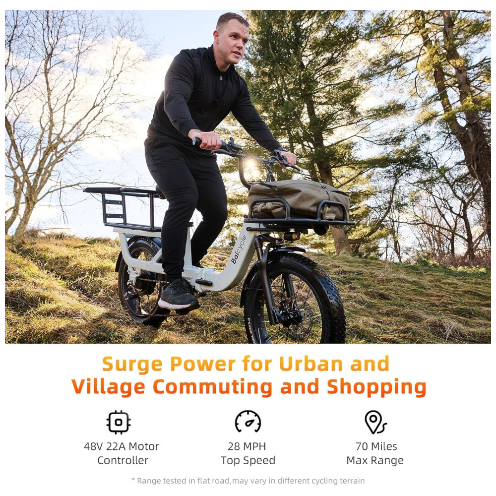 Bicicleta Elétrica Dobrável Baicycle A02 Preta | Motor 1500W Bateria 48V 153Ah Suspensão Avançada - Imagem 5