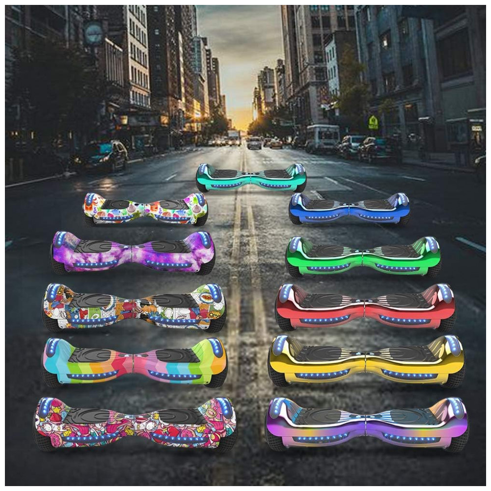 Hoverboard Certificado HS2.01 Turquesa com Rodas LED Flash, Bluetooth e Luzes LED - Imagem 7