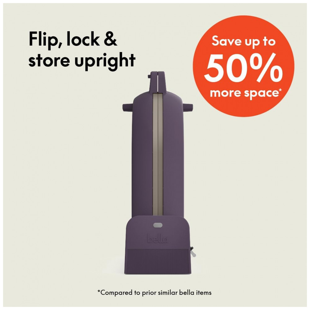 Máquina de Waffle bella FlipnStore, Revestimento Cerâmico EverGood Antiaderente, Compacta e Versátil, 1000 Watts, Profundidade de 3 cm, Cor Plum, Desi - Imagem 2