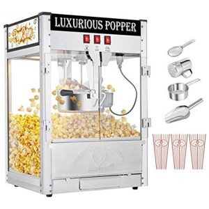 Pipoqueira Elétrica Profissional com Porta Dupla e Panela de 236 mL 110V 850W ZOKOP Prata