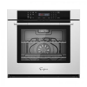 Forno elétrico de embutir 76cm Empava inox cinza air fryer convecção e 10 funções 142L 4800W 220V