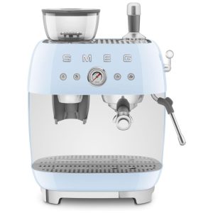 Cafeteira Espresso Semiautomática Smeg Retro EGF03PBUS Azul Pastel