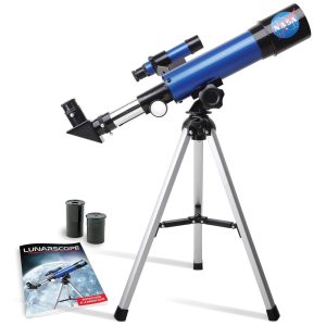 Telescópio Astronômico 90x com Tripé Ajustável Discover with Dr. Cool Azul