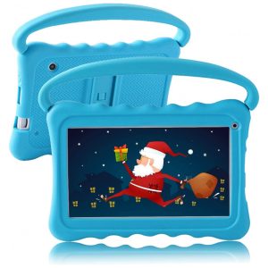 Tablet Infantil 7 Android com Controle de Pais Netflix WiFi e Câmera Dupla 32 GB UJoyFeel Azul