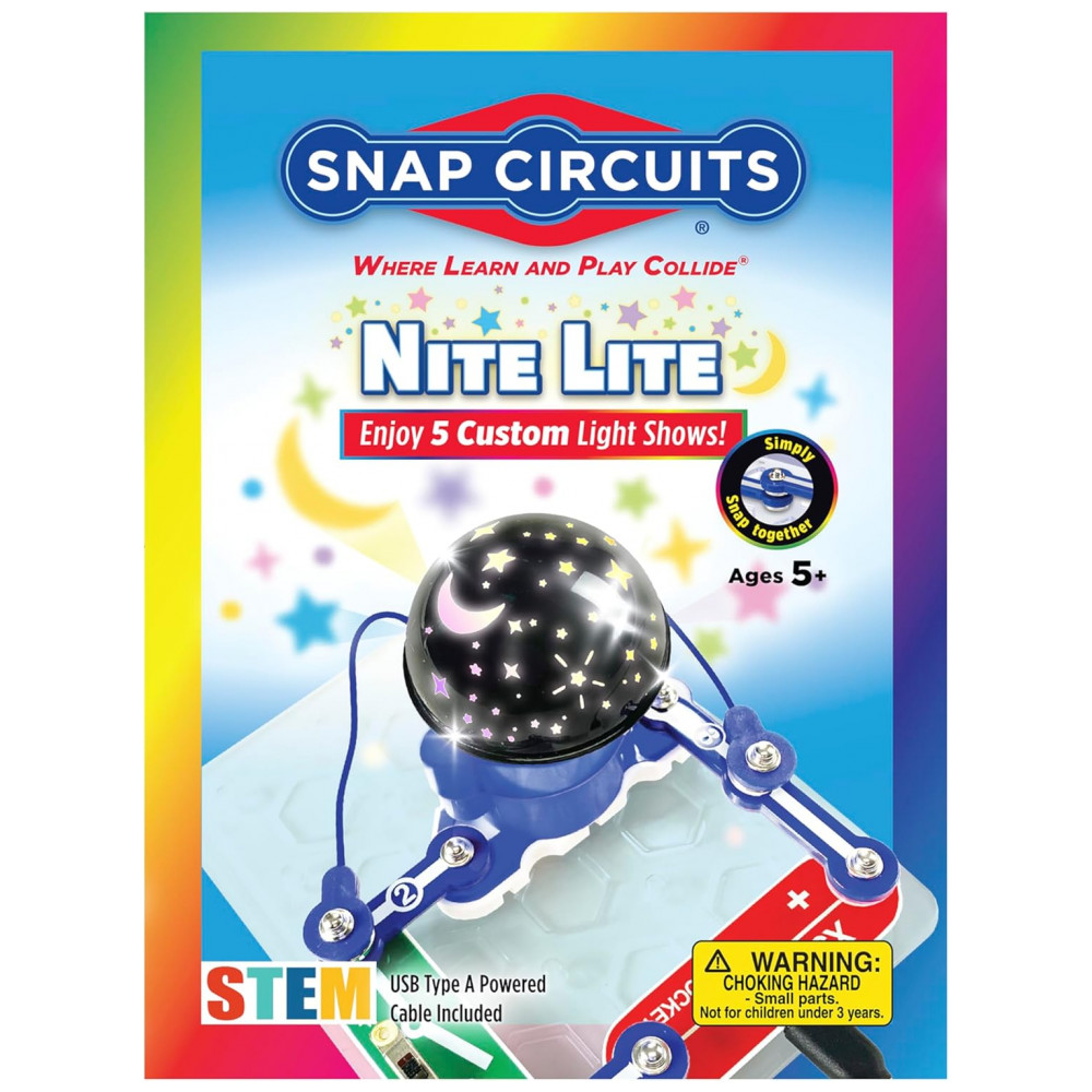Snap Circuits Nite Lite – Kit Educacional de Eletrônica e Projeção para Crianças a Partir de 5 Anos